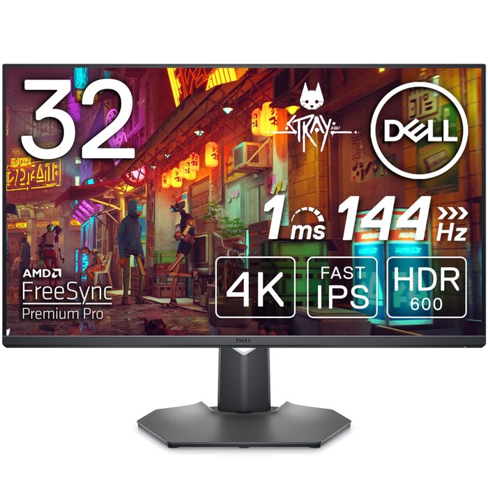 Monitor Dell 32” - 4k - 3840x2160 - 144Hz - HDR600 - IPS - Freesync