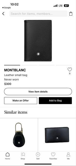 Port Card  Montblanc original,nou!