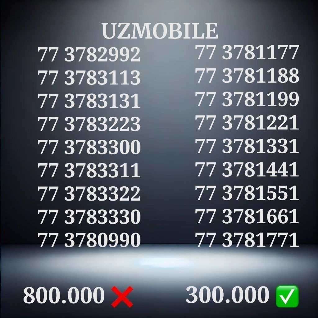 Uzmobile Chiroyli raqamlari / красивые номера узмобайл