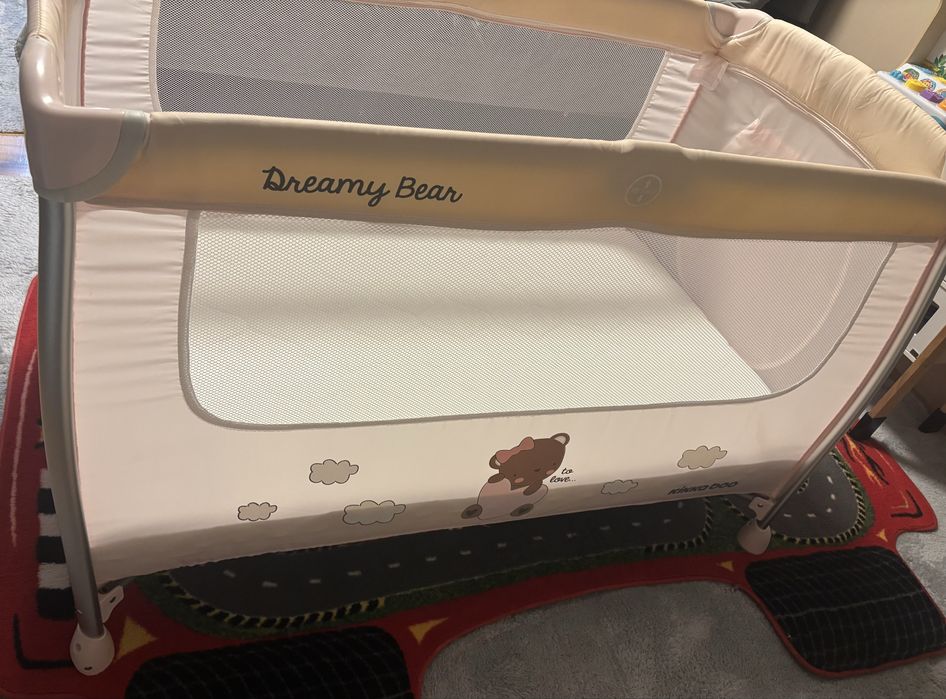 Бебешка кошара Kikkaboo Dreamy bear с включен поръчков матрак