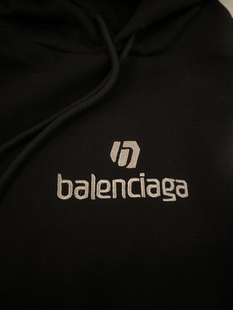 Hanorac Balenciaga, nou, mărimea S, fit oversized, unisex, negru