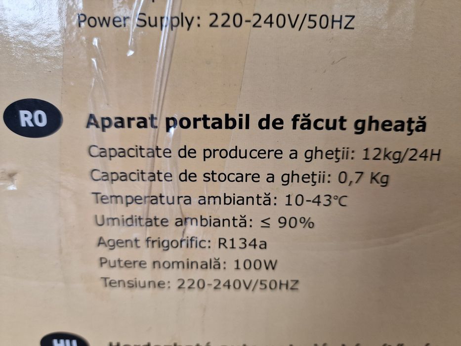 Aparat portabil de facut gheata - NOU - Ambalat