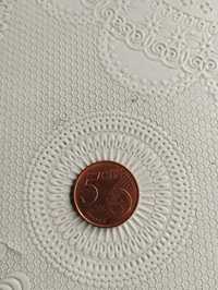 Vand 2 monede 5 Euro Cent, Franța, 1999