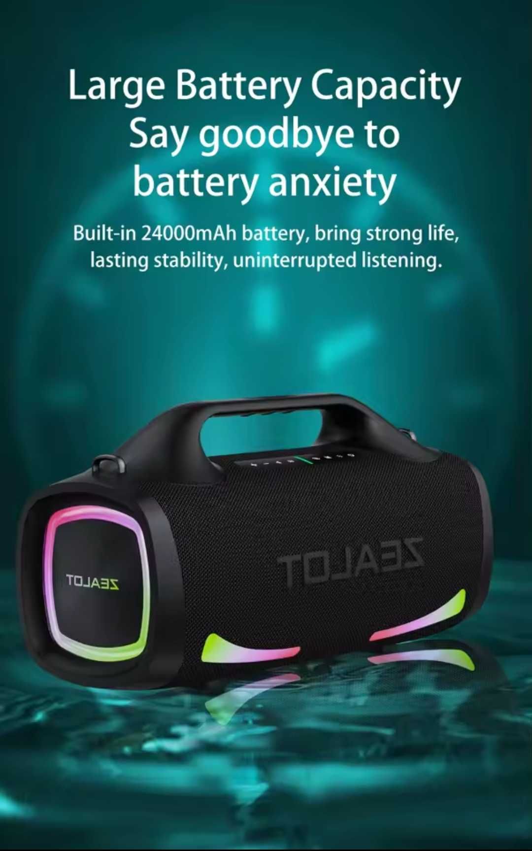 Bluetooth блутут колонка 100 w zeallot