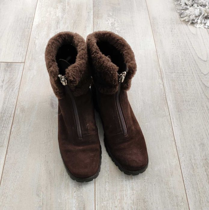 Естествена кожа зимни боти Ann Taylor LOFT