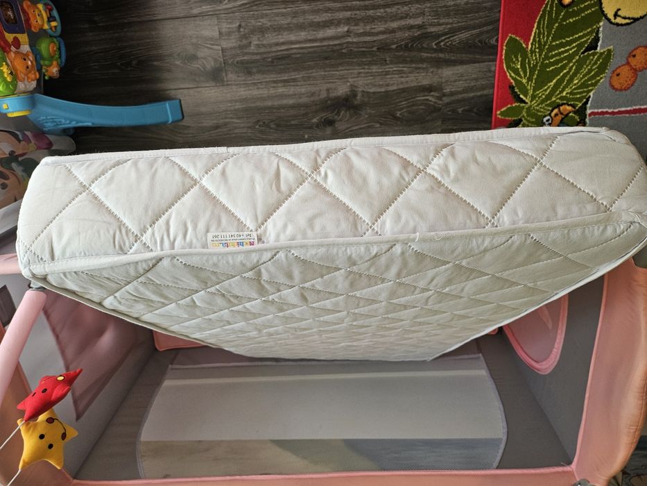 Patut pliant 2 nivele Juju Sleepy Baby, Hunny Bunny+Saltea Nichiduță