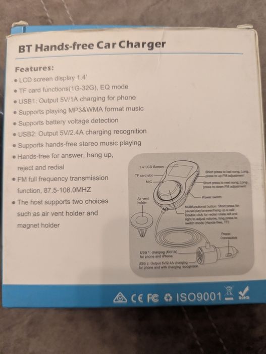 Bluetooth handsfree car charger