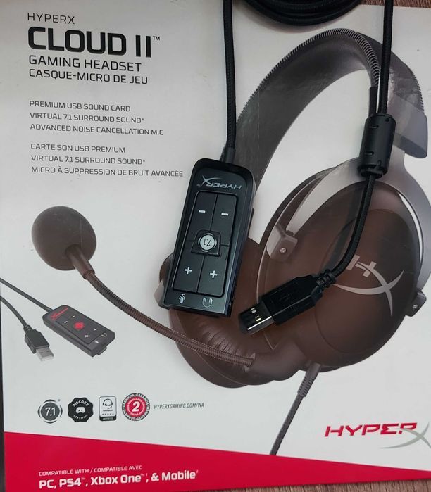 USB Hyperx звуковая и удлинитель 2 в 1 состояние идеально почти новая