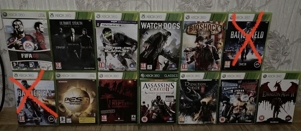 Vand colectie de jocuri pentru Xbox 360