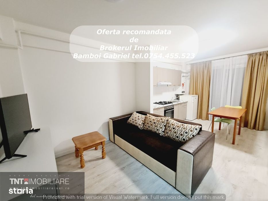 Apartament 2 camere open space de inchiriat bloc nou zonaBucium-Visani
