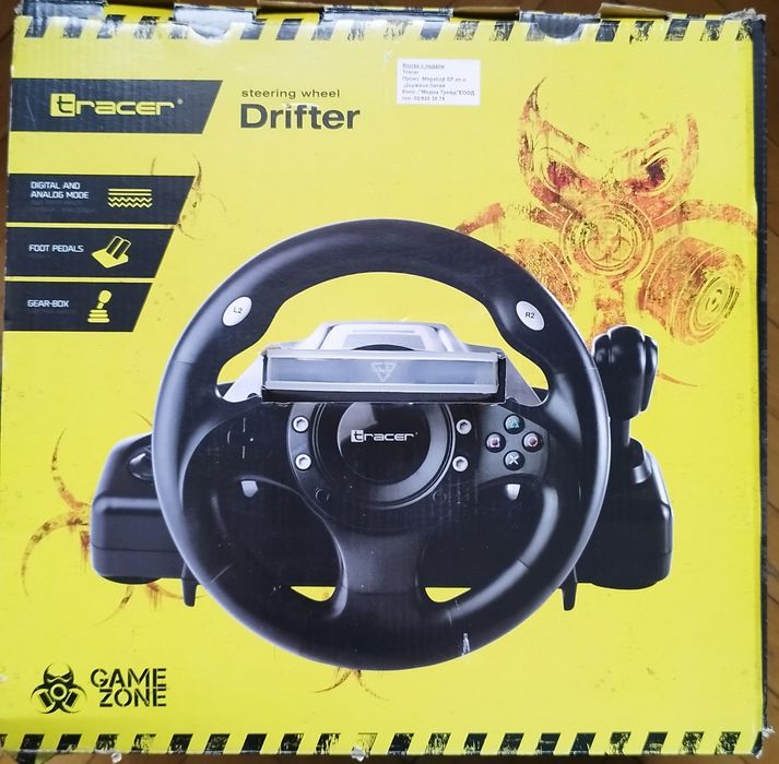 Състезателен волан TRACER Drifter за PC и PS3 – като нов!