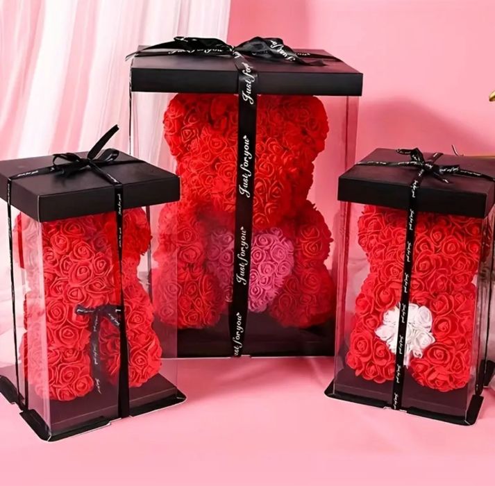 ТОП МЕЧЕТА С РОЗИ 39см. КУТИЯ И ЛЕД ОСВЕТЛЕНИЕ различни цветове опция