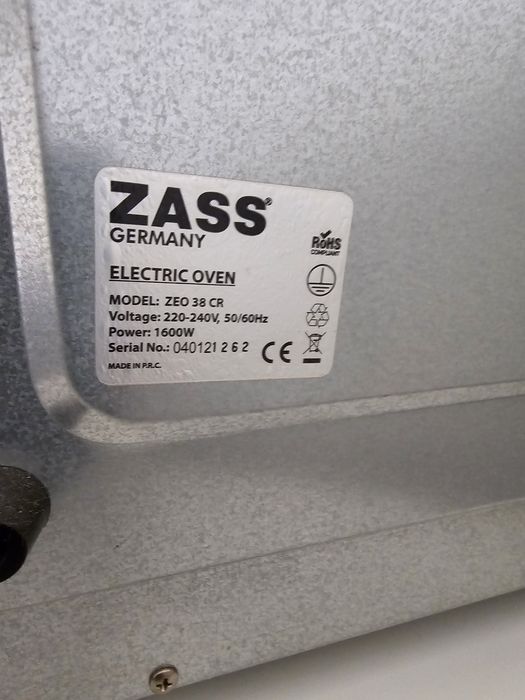 Cuptor electric Zass 38 l, în stare foarte bună