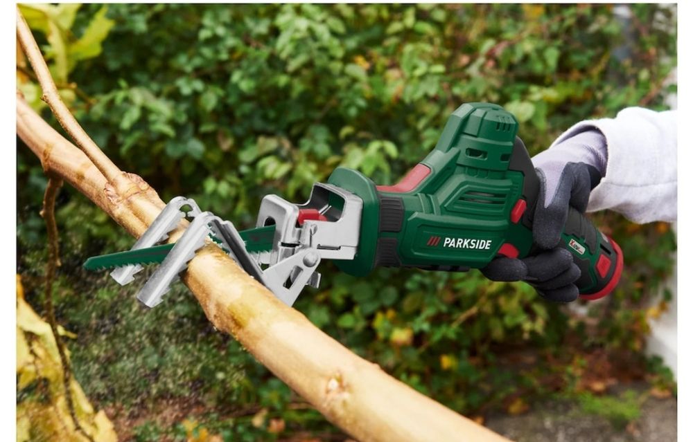 Ferăstrău crengi parkside 12v pe acumulator și încărcător inclus