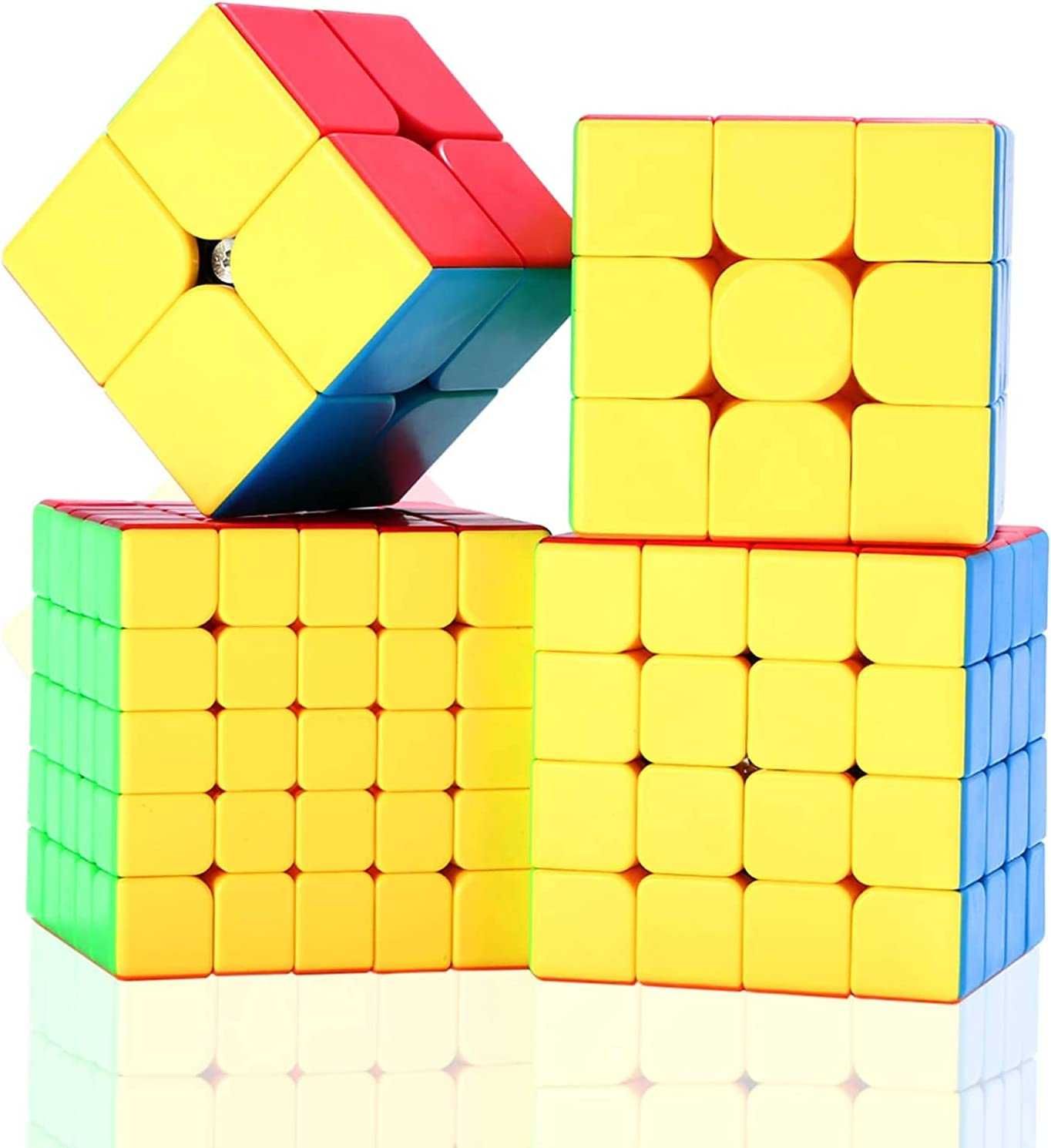 Set Cuburi Rubik MoYu 2x2+3x3+4x4+5x5 Stickerless Noi!