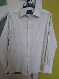 Риза дълъг ръкав Monteli бяла на квадратчета памук L - XL
