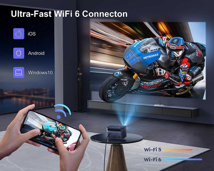 Videoproiector Wimius P64 WiFi Bluetooth Full HD , 600 ANSI Lumeni