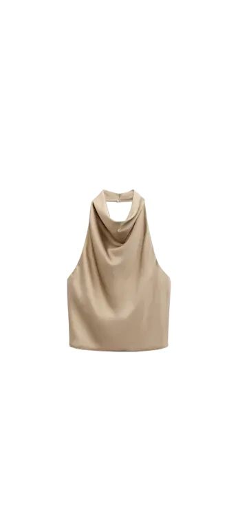 Zara сатенен топ