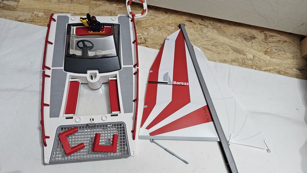 Cataraman playmobil jucarie baieti barca
