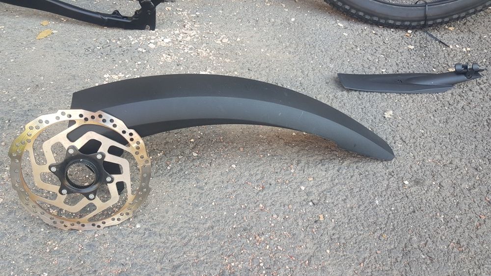 Furca 29 MTB cu roată 29×2,25,complet echipata, cauciuc Schwalbe