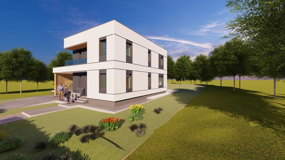 Vand casa realizata in stadiu "la rosu"