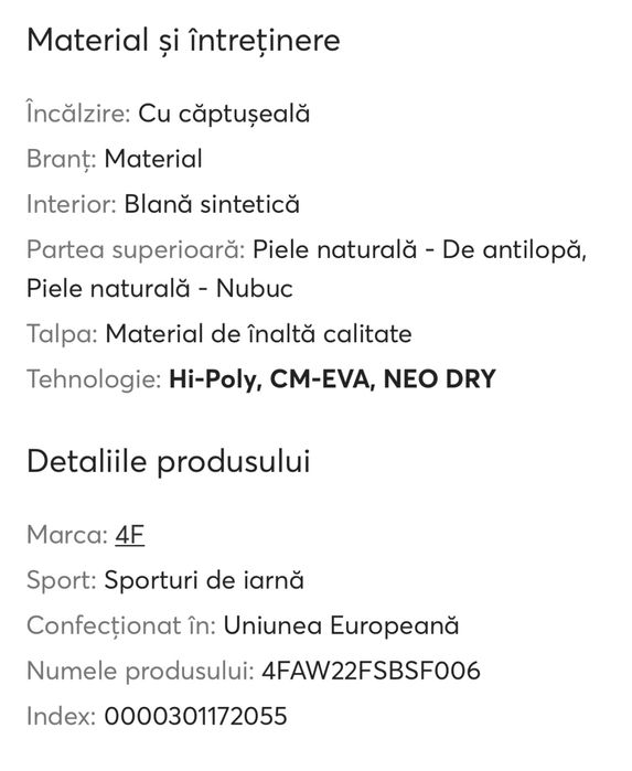 Cizme de zăpadă 4FAW22FSBSF006