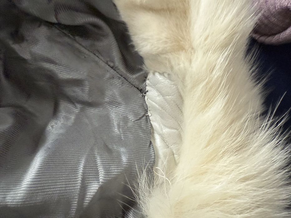 Haine de blana naturala vulpe polara noua