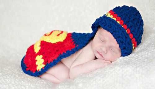 Costum crosetat bebelusi Batman/Superman/Ironman- botez sedinte foto