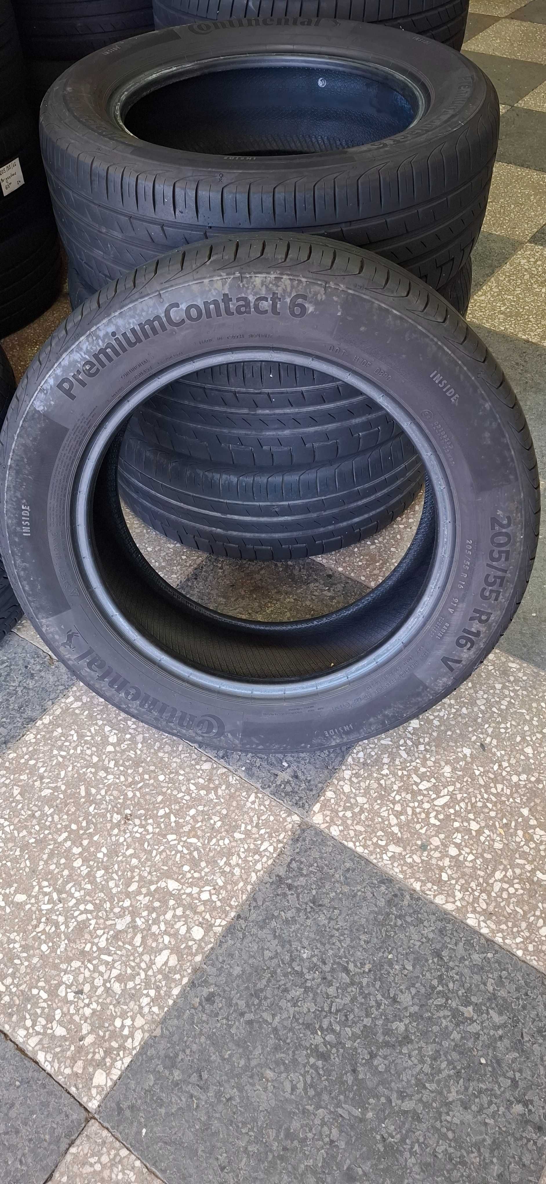 4бр. 205/55/16 Continental 6.8mm грайфер, дот 21г. Безплатен монтаж