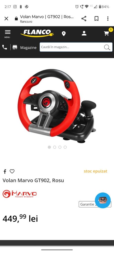 Volan Gaming Marvo GT902 Rosu