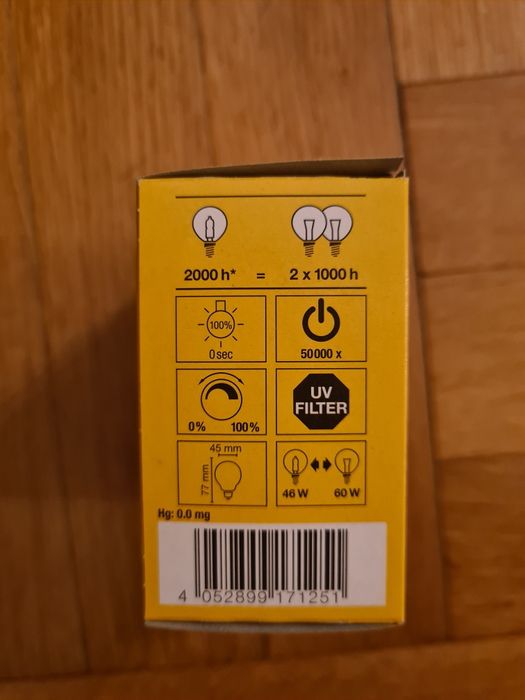 Bec halogen Neolux E14 46w 700 lm 2700k fasung mic