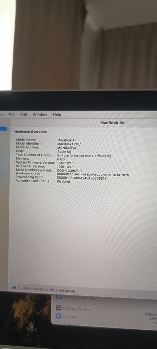 Laptop MacBook Air M1