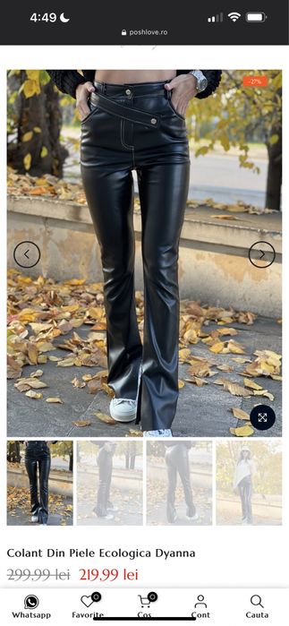 Pantaloni imitatie de piele