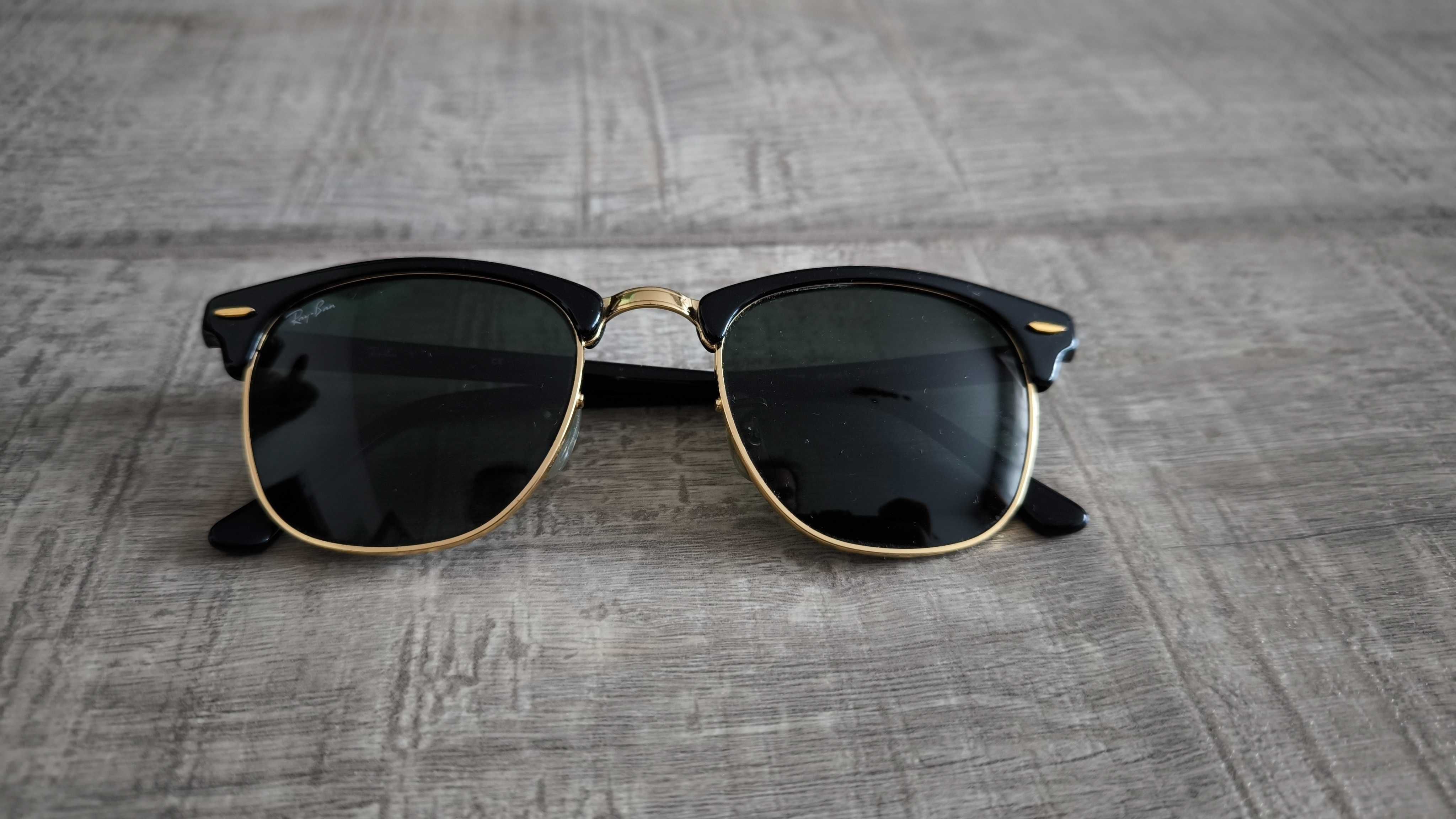 Ochelari de soare Rayban RB3016 Clubmaster Gold Marimea 51