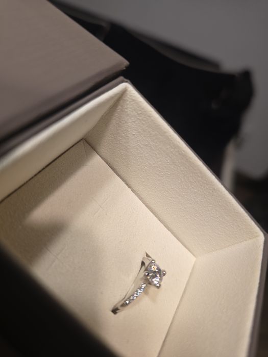 Inel logodna aur alb marimea 56 - Teilor