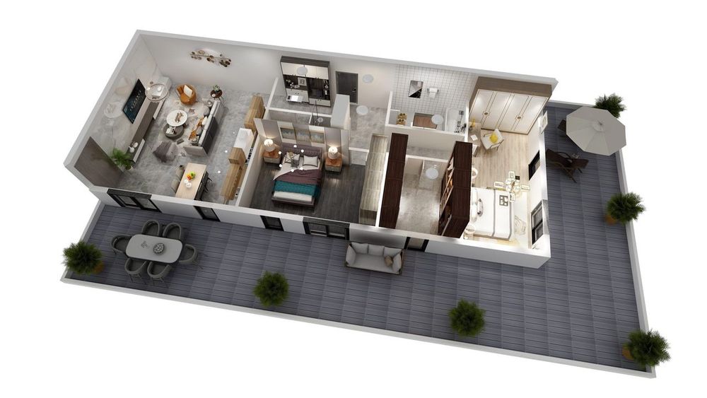 Apartament 4 camere, terasa 88mp, loc de parcare subteran. Comision 0%