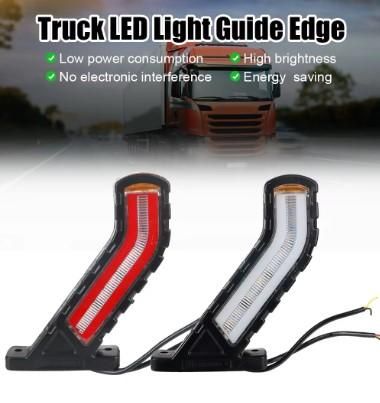 Комплект 2 броя led странични лампи 12-24V червен/бял