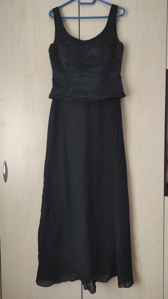 Rochiță de ocazie cu corset- neagra lunga