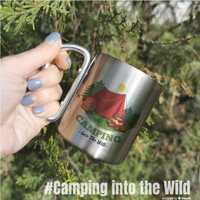 Cana Inox Cadou Personalizata Drumetie Munte – Camping Into The Wild