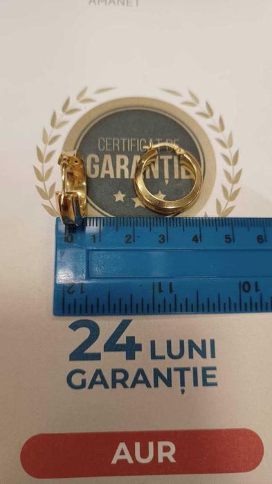 (Ag24) Cercei aur 18K 3.01gr B44278.1- Garantie 2 ani!