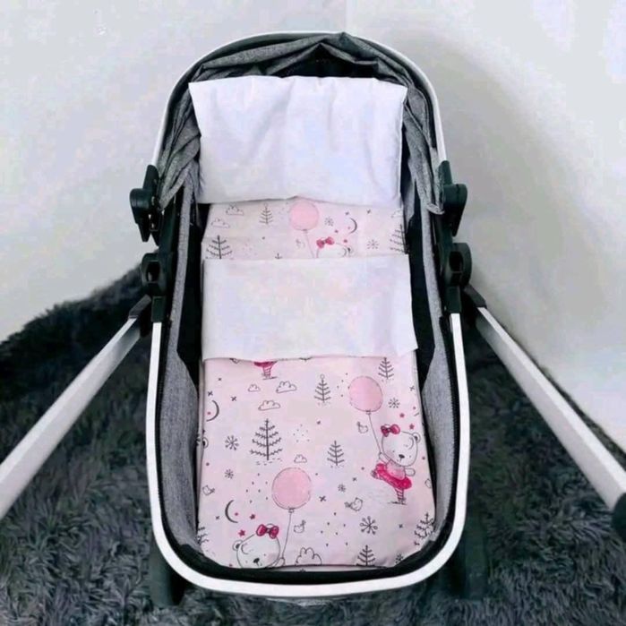 НОВИ  Комплект за детска количка Олекотена,Чаршаф и възглавница 15 лв