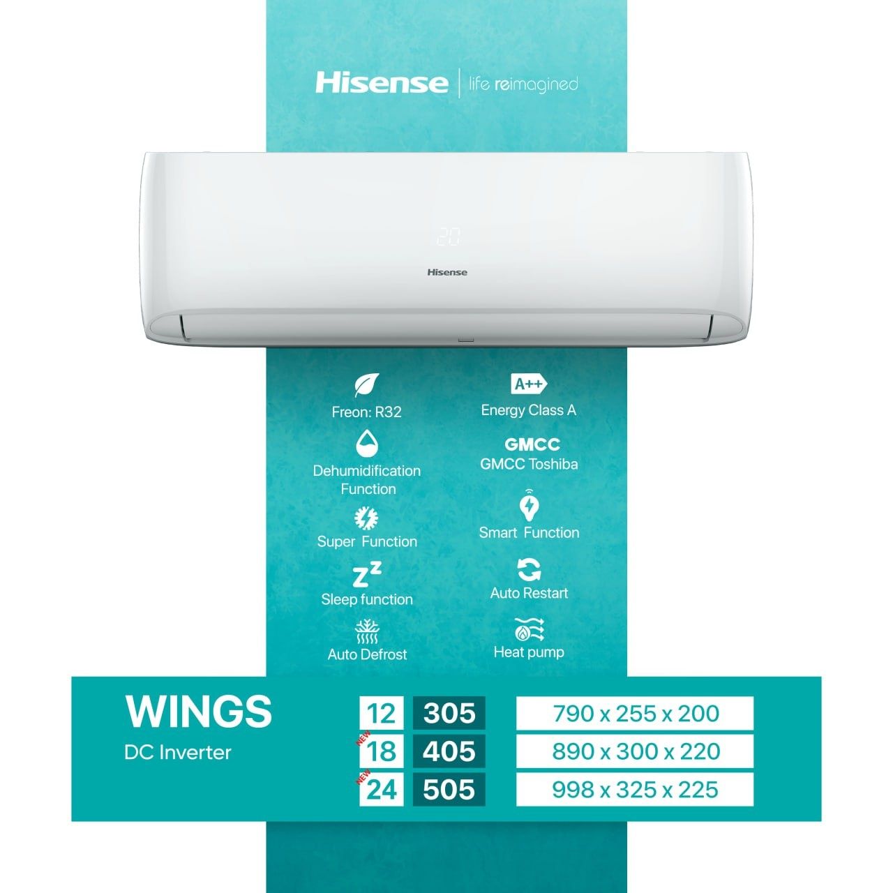 Kansaner HISENSE 12 18 24 DC INVERTER