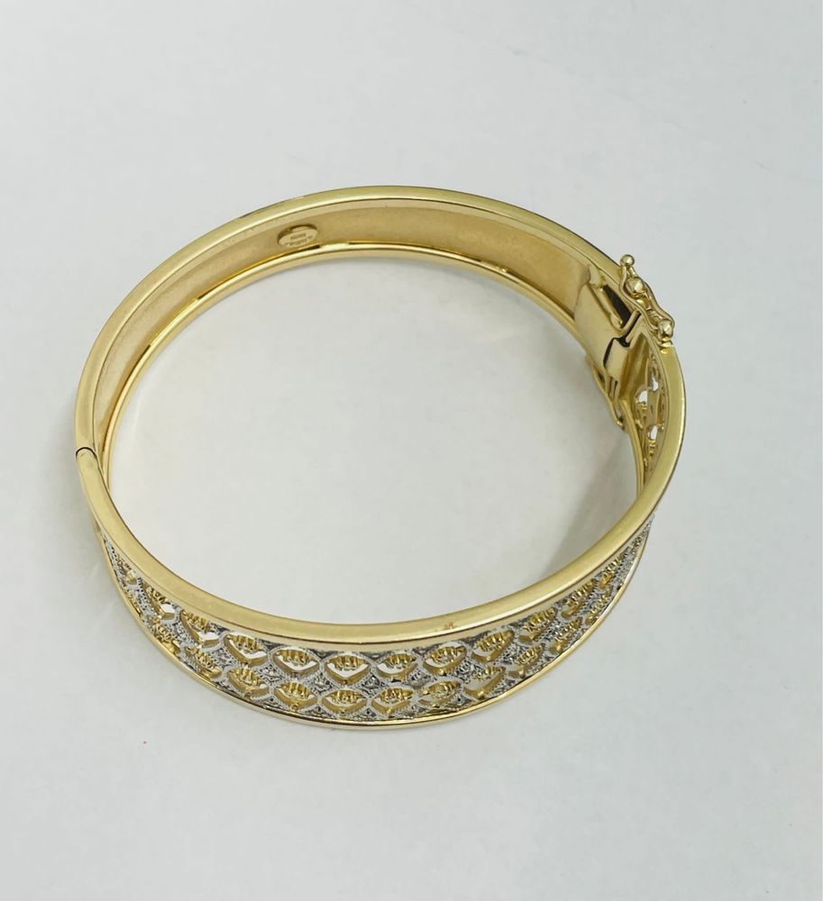 Brățara aur 14 k doua culori NOUA Italia
