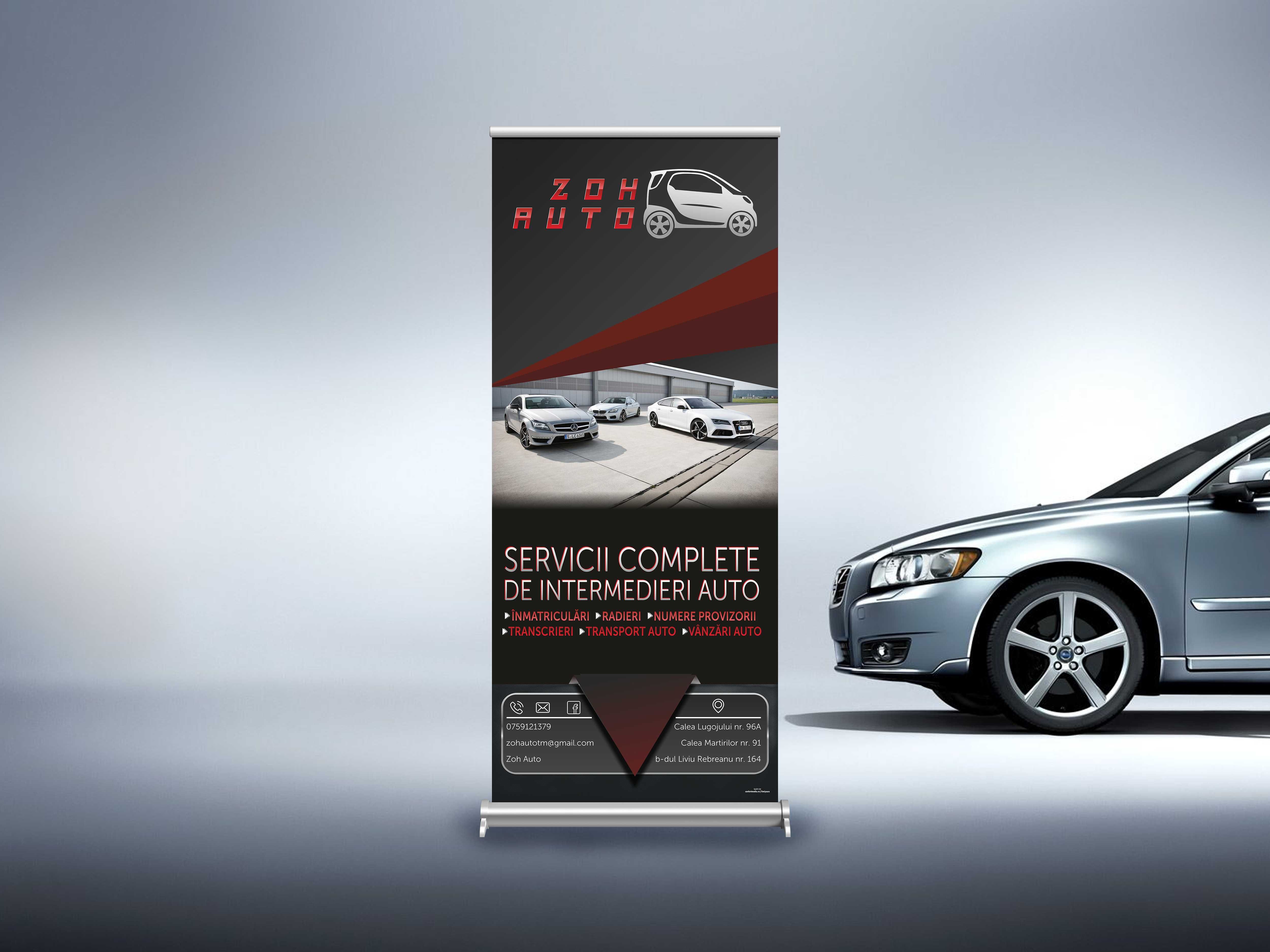 Roll up - 265 lei  / buc (sistem, print, husa)