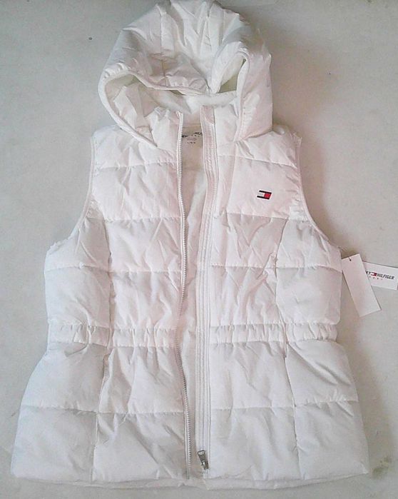 Tommy Hilfiger Sport Puffer зимен дамски елек с качулка от Сащ