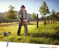 Пробиване на дупки с моторен свредел Stihl