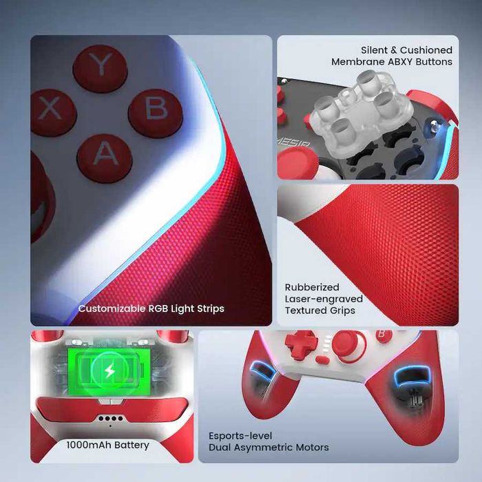 Контролер GameSir Super Nova Red&White iOS, Android, Switch/ 2/PC