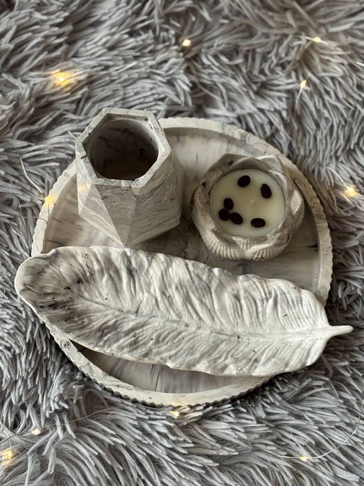 Гипсовая ваза ,декоративное кашпо для цветов