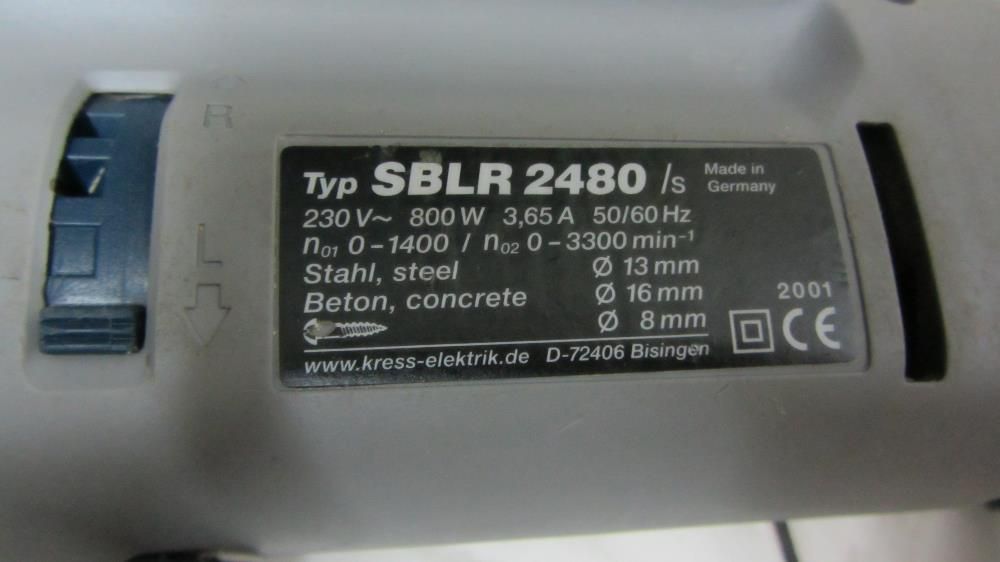 kress SBLR-2480 800 W двускоростна ударна бормашина
