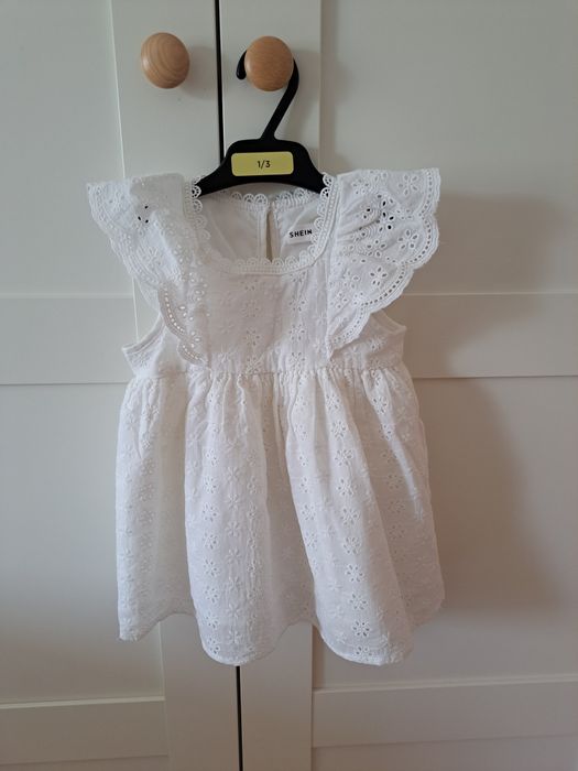Rochie alba 9-12 luni